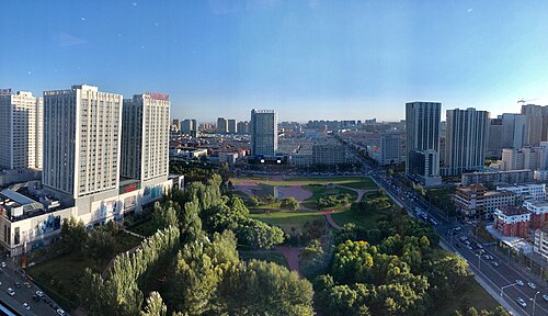 Baotou city skyline in Inner Mongolia