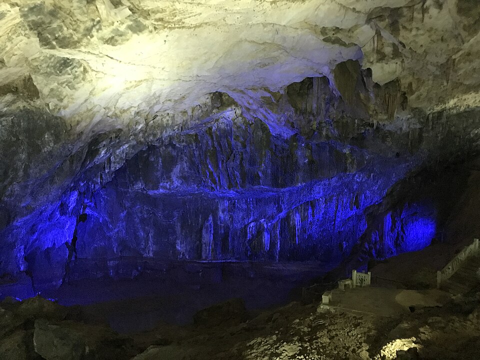 Karst formations inside Zhijin Cave