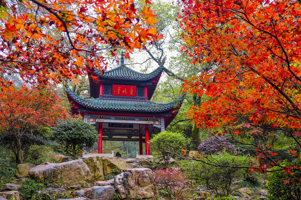 Mount Yuelu, Changsha: Aiwan Pavilion and the Summit View