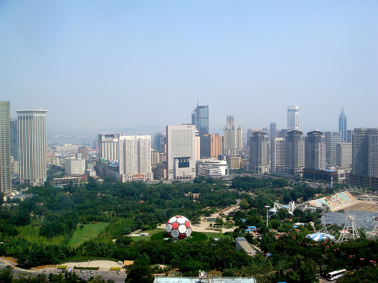 Dalian skyline from the water