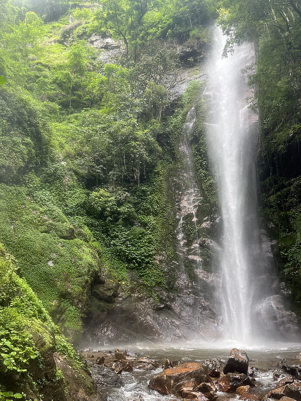 Moli waterfall in rainforest near Ruili