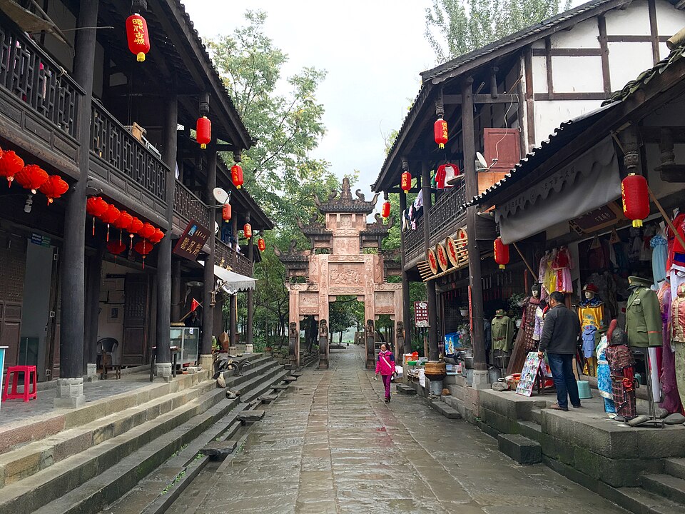 Zhaohua ancient town near Guangyuan Sichuan