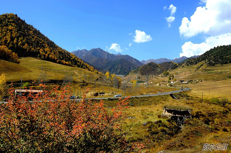 Huzhu county highland scenery in Haidong Qinghai
