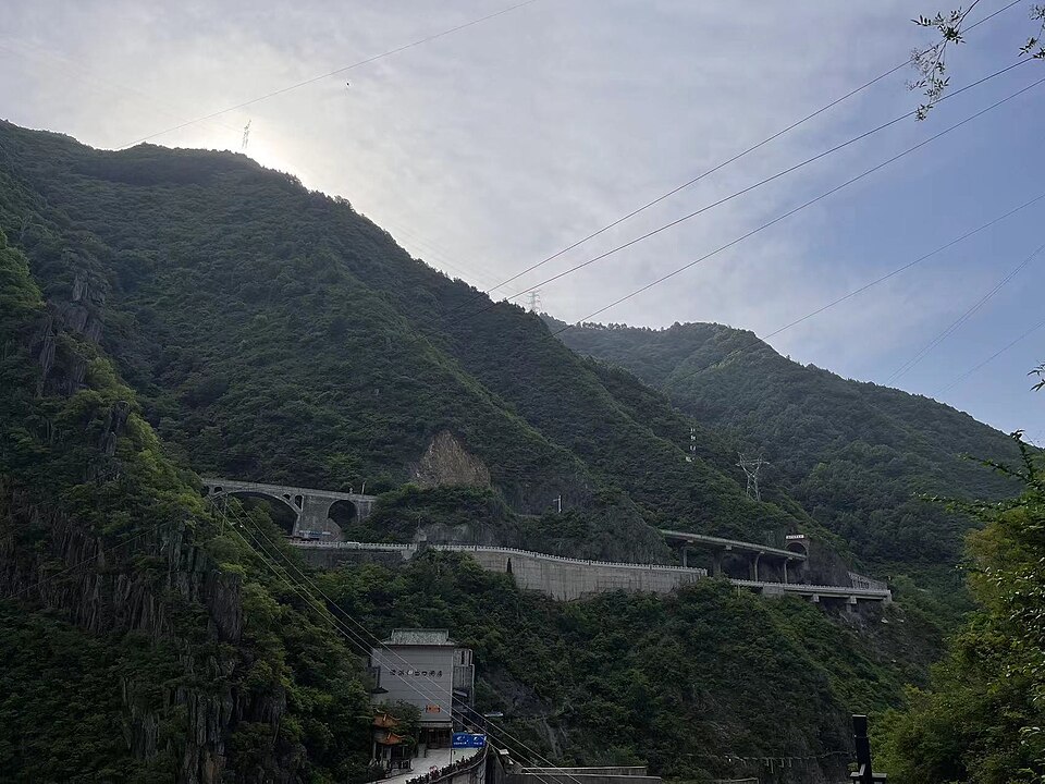Shimen gallery road cliff scenery near Hanzhong