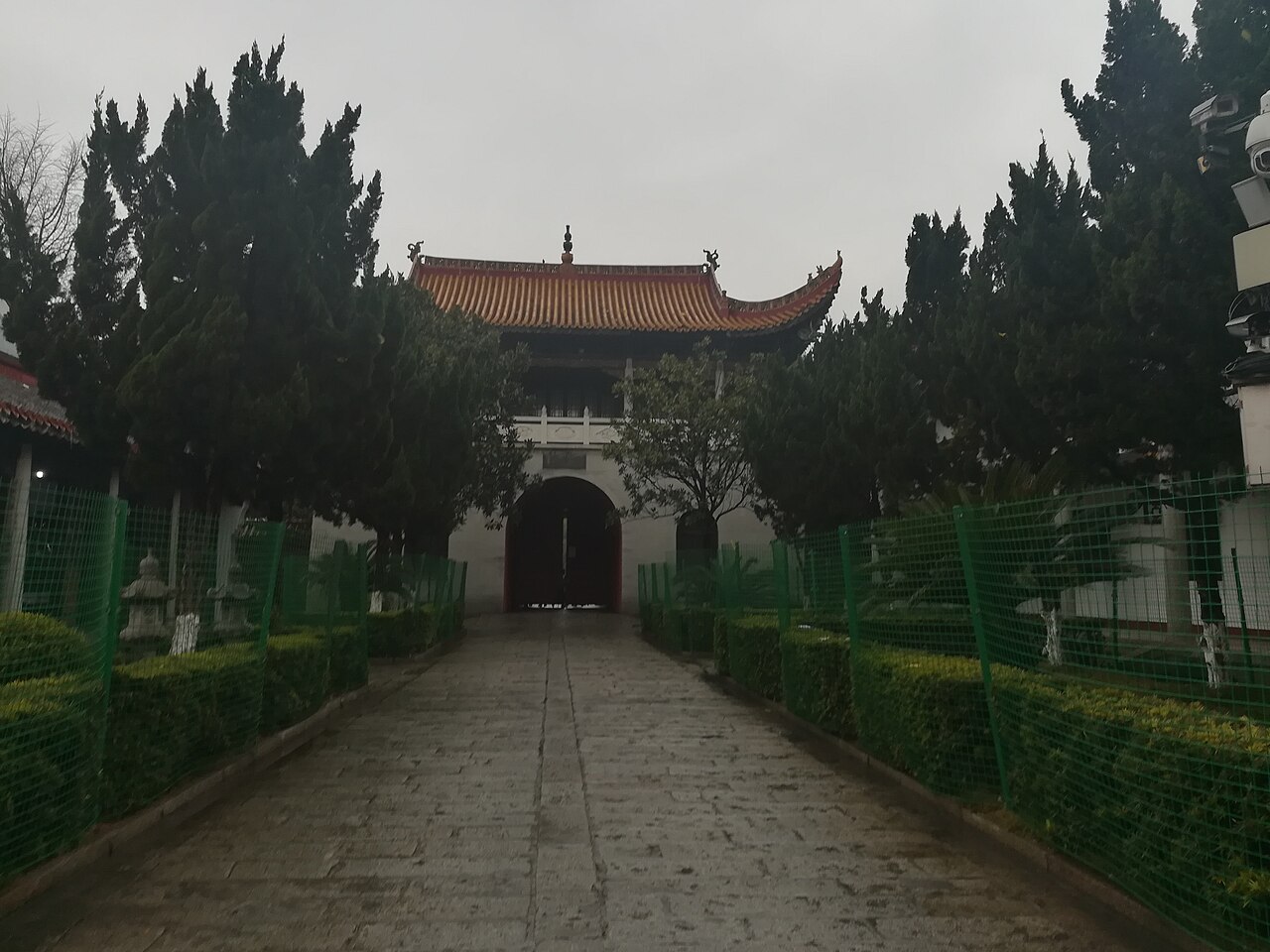 Traditional tower on the axis of the Grand Temple of Mount Heng, Nanyue