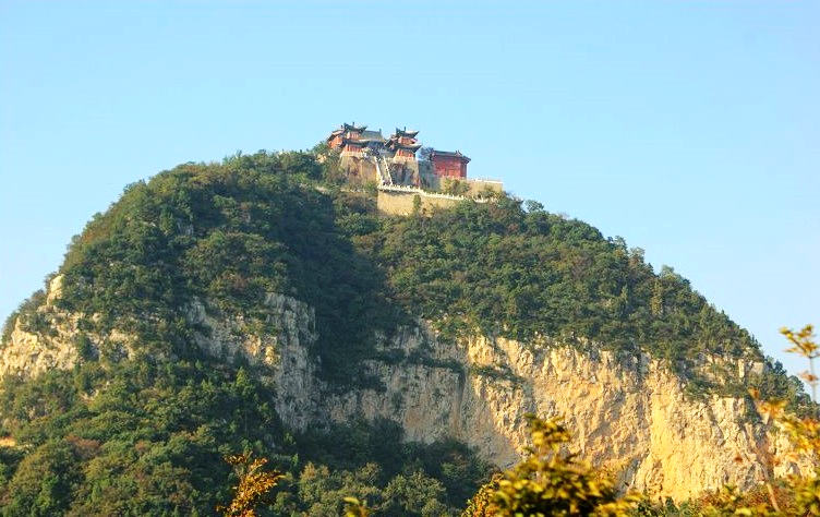 Red cliffs and forest of the Yuntai Mountain gorges, Jiaozuo