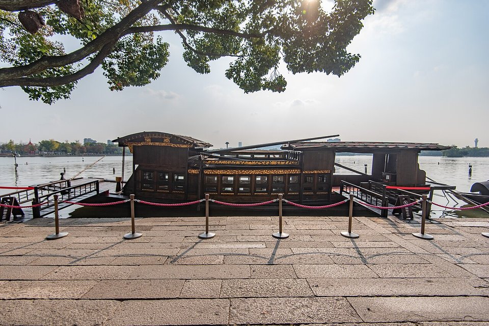 South Lake, Jiaxing: The Red Boat, the Mist and Rain Tower and the Island Ferry