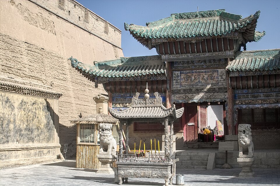 Temple building inside the Jiayu Pass fortress