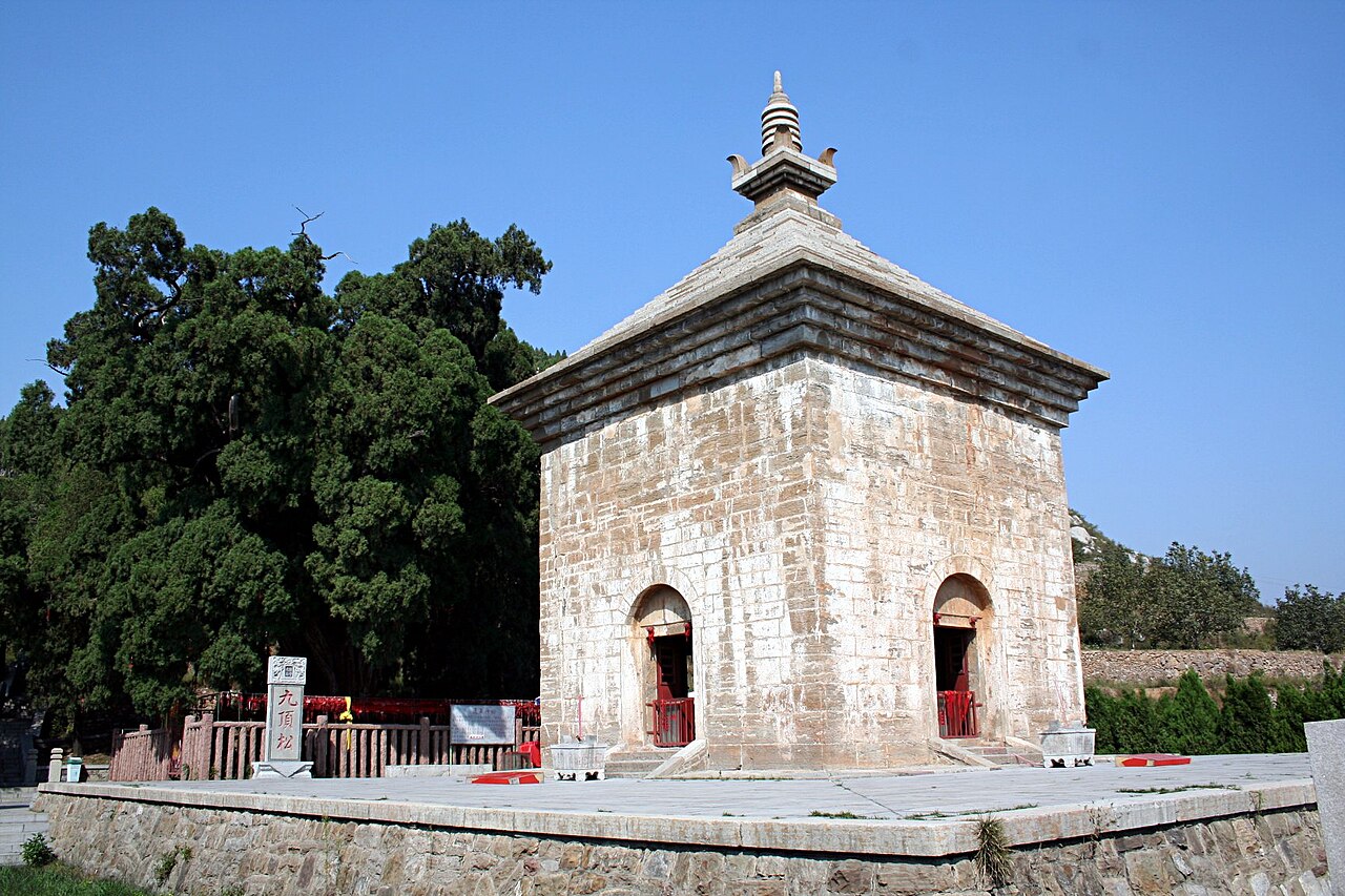 The square stone Four Gates Pagoda in Liubu, Jinan