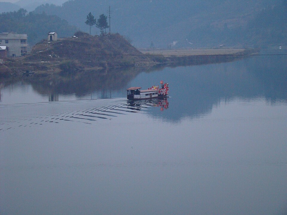 Lianshui River evening light in Loudi