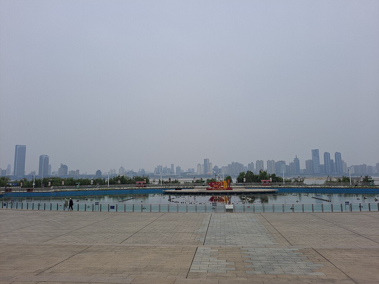 Qiushui Square and Gan River skyline in Nanchang