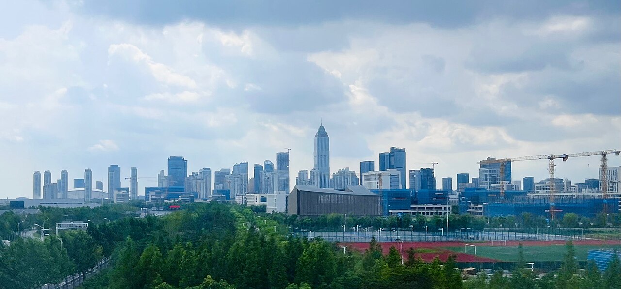 Nantong city skyline in summer