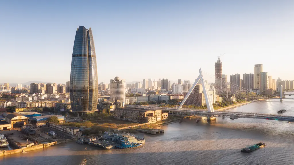 The Yong River by day from Ningbo's north bank