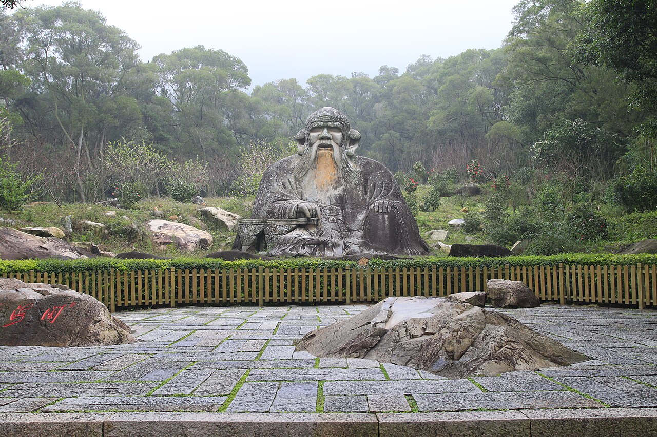 Forested slopes and rock outcrops on Qingyuan Mountain north of Quanzhou