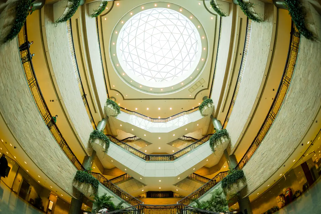 Atrium with a glass dome inside the Shanghai Museum