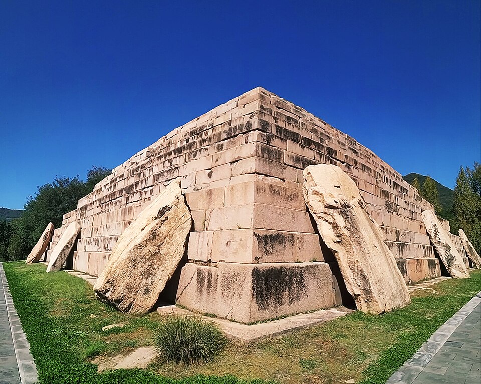 Corner of the General's Tomb showing its huge buttress stones and stepped granite courses
