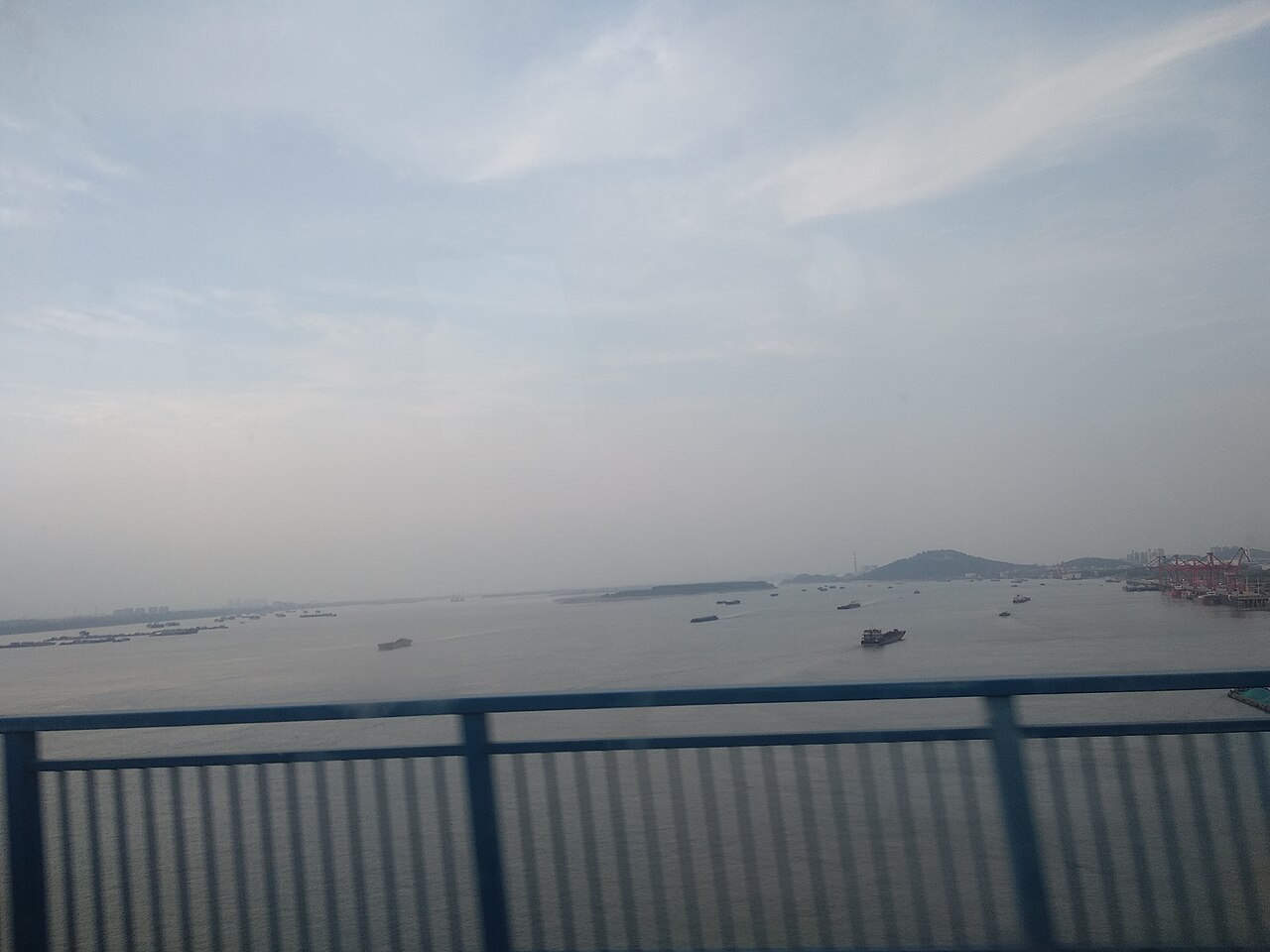 view from Wuhu Yangtze River Bridge