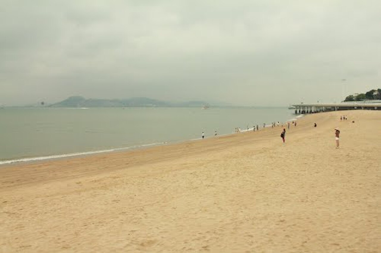 Beach along Xiamen's Island Ring Road
