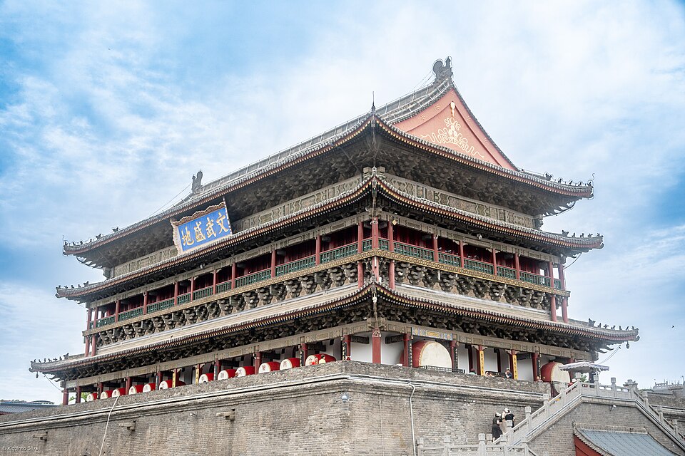The Drum Tower of Xi'an with its double eaves