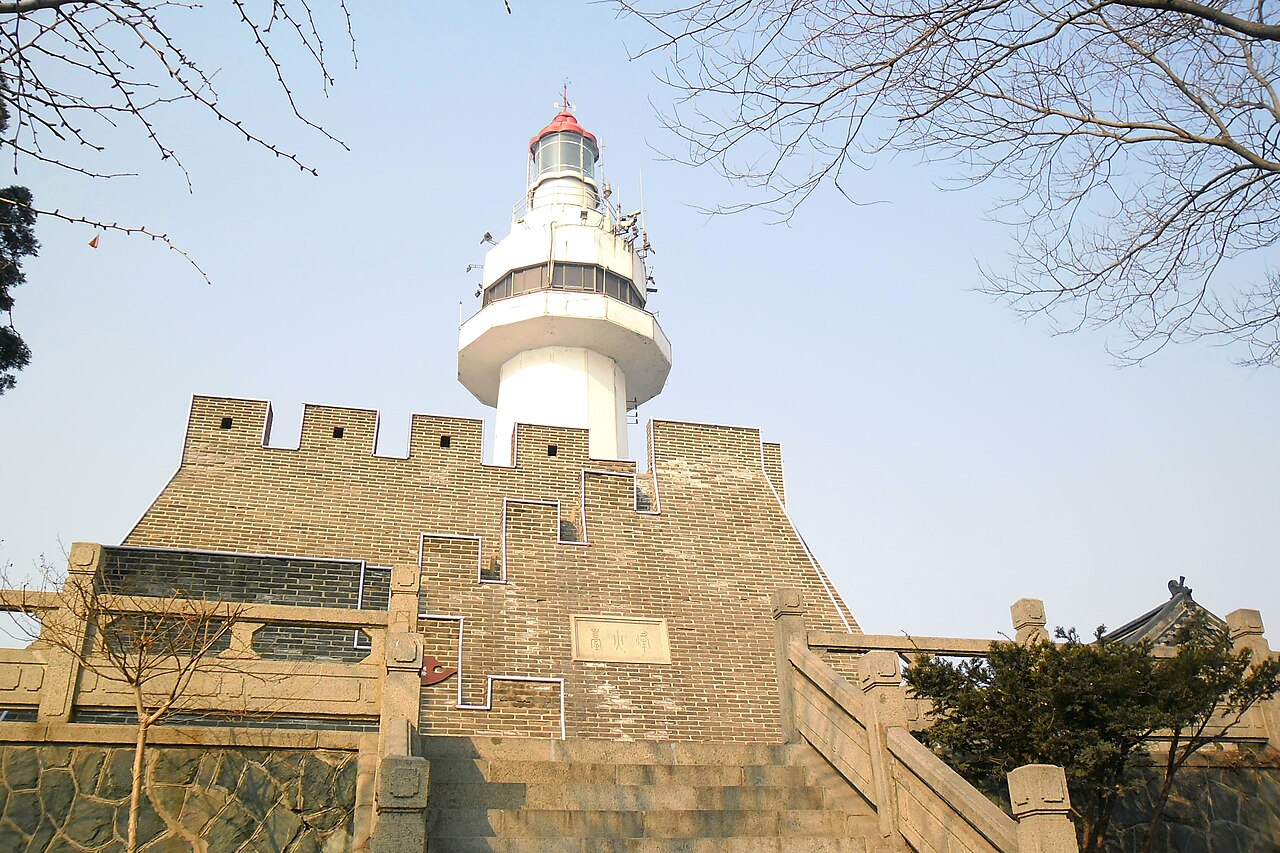 beacon remains and lighthouse on Yantai Mountain
