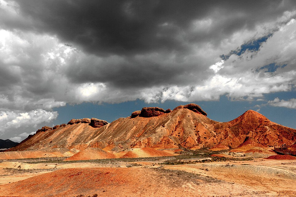 red and ochre ridges of Zhangye Danxia