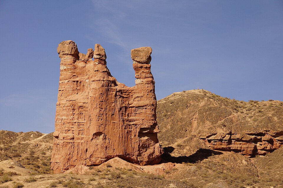 hoodoo rock pillars at Zhangye Danxia