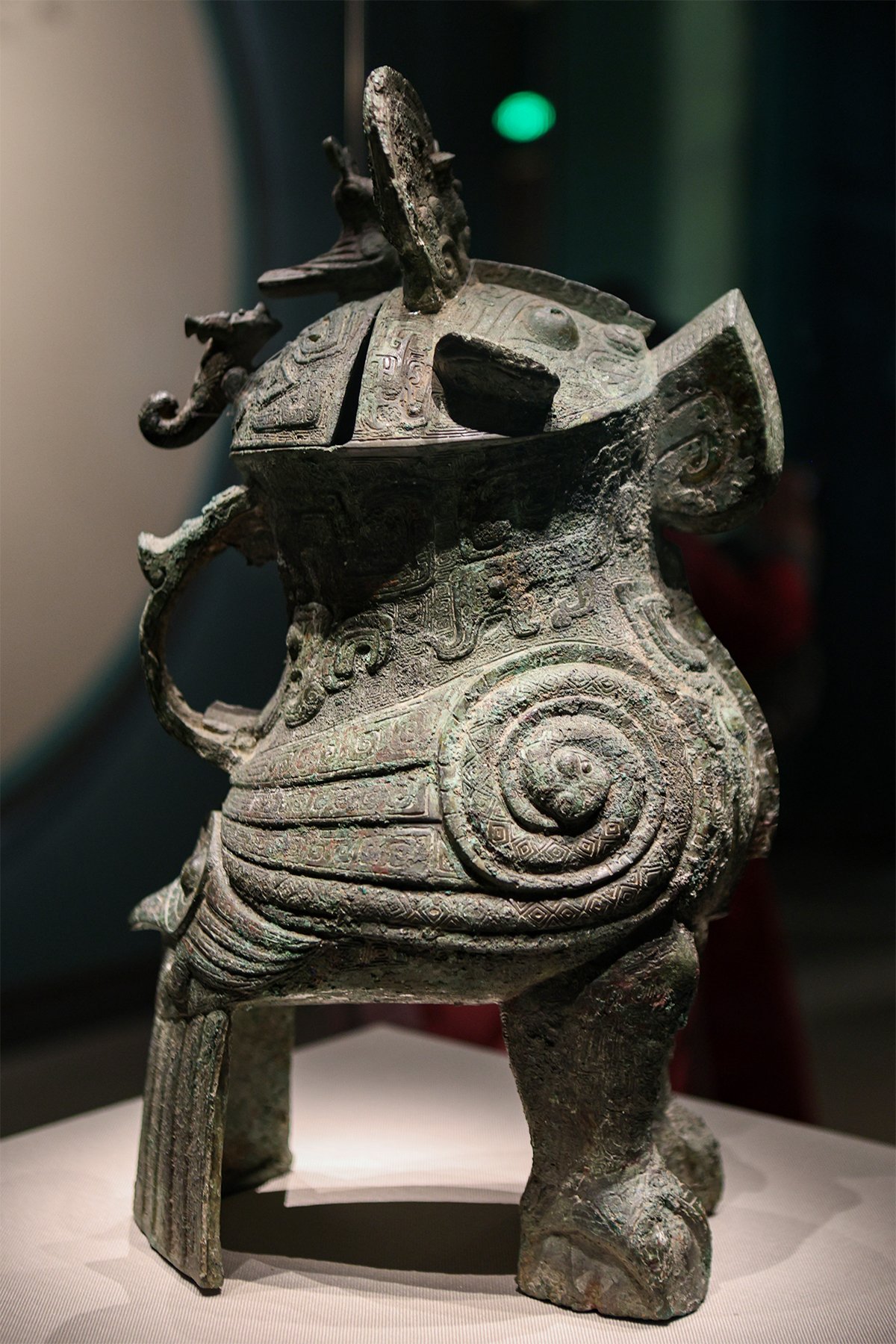 bronze owl-shaped wine vessel inscribed with the name of Fu Hao